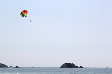 Parasailing, Parascending or Parakiting is an aquatic activity where a person attached to a...