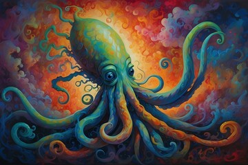 Obraz na płótnie Canvas Octopus background