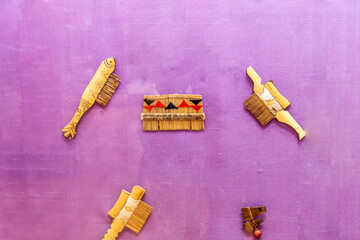 Various type of hair Combs of tribal community of Orissa. India.