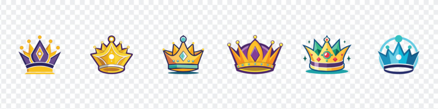 Crown Icon, Crown icon set. Collection of crown silhouette. Set of Crowns, Crown icon set. crown vector icon