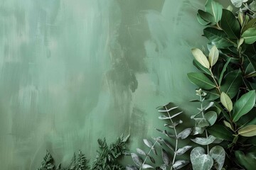 A cooling gradient transition from a deep forest green to a pale sage, offering a refreshing and natural aesthetic