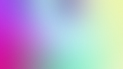 Magenta, purple, turquoise and lime green grainy gradient background, modern blurred color noise texture for your banner design