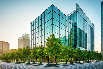 Obraz premium Modern office building in the city. Business concept of successful corporate architecture.