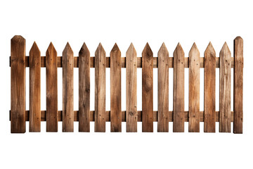 Wooden fence isolated on transparent background Remove png, Clipping Path, pen tool