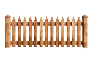 Wooden fence isolated on transparent background Remove png, Clipping Path, pen tool