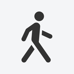 Walking man. Simple vector icon