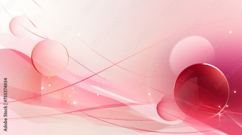 Aufkleber Futuristic Abstract Pink background with shiny lines, circles and random geometric shapes. Design layout for posters, banners, wallpapers, Covers, Advertisements.