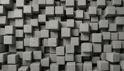 A gray and white image of a wall made of blocks