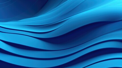 Abstract blue wavy background. 3d rendering, illustration.