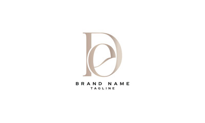 ED, DE, Abstract initial monogram letter alphabet logo design