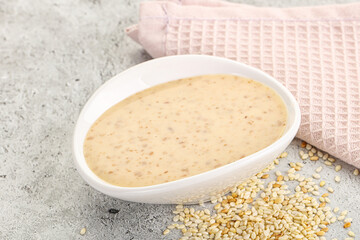 Sesame sauce in the bowl