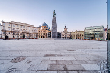 Miasto Łódź- widok na Plac Wolności. - 755378482