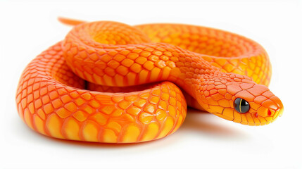 Fototapeta premium Beautiful colorful fancy snake On a white background.