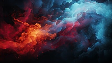 Fototapeta premium Colorful abstract background of smoke in the form of a cloud of fire