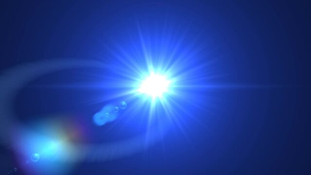 Optical lens flare effect. 4K resolution. Very high quality and realistic.on black background