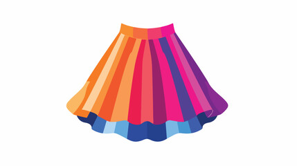 Bubble skirt color icon vector bubble skirt sign.