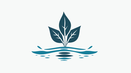 Glyph plant water vector icon flat vector