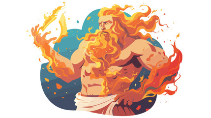 Greek god vector illustration series Hephaestus 