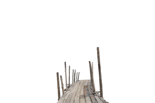 Abstract wooden and metal tools set with black sharp nails, isolated on white background