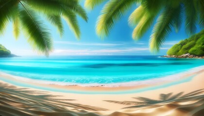 beach with palm trees
