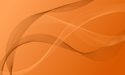 orange smooth lines wave curves on gradient abstract background