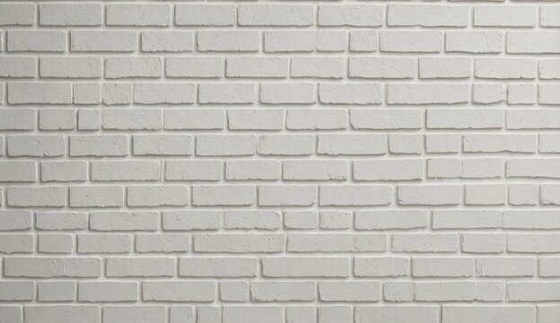 A white brick wall with no other objects in the background