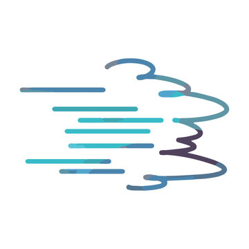 すごい速さで過ぎ去るイメージの漫符　シンプルカラーイラスト