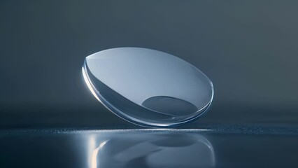 A side view of the contact lens highlighting its slim design and comfort for extended wear. - Powered by Adobe