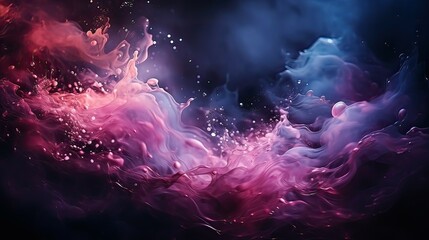 Colorful paint splashes. Abstract background. 3d rendering