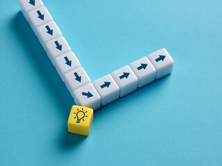 Creativity and change. Creative thinking and to generate ideas. Business innovation, success and...
