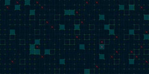 Virtual Technology Futuristic User Interface HUD Grid. Spaceship FUI GUI Backdrop Design. Science Fiction Theme Design, Artificial Intelligence. Hi-Tech Bg. Vector Illustration.