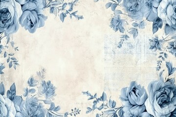 Floral style textures on old paper - perfect background with space for text or image