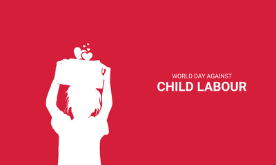 World day against Child Labor, Jun 12, child labor, design for child labor day.