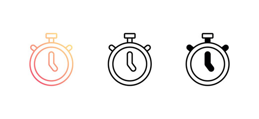 Chronometer icon design with white background stock illustration - obrazy, fototapety, plakaty