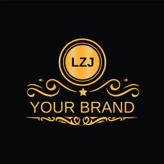 Creative letter LZJ monogram for business logo design template