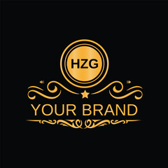 HZG Logo Letter Design For Business Template Vector