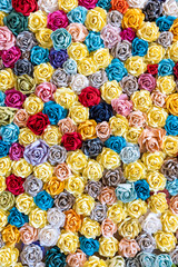 Paper flowers handmade craft creative abstraction, Paper rose flowers background, Flowers paper background pattern lovely style. Rose made from paper.