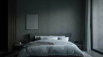 Large Bed in Bedroom Next to Window