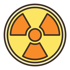 Nuclear Energy vector Radiation colored icon or design element