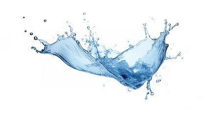 Obraz premium Water splash isolated on white background