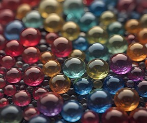multicolor crystal small balls background 