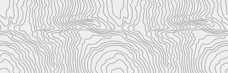 Fotobehang Seamless wooden pattern. Wood grain texture. Dense lines. Abstract white background. Vector illustration © Юрий Парменов