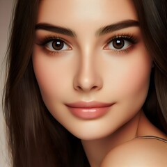close up portrait of woman Ai generated 