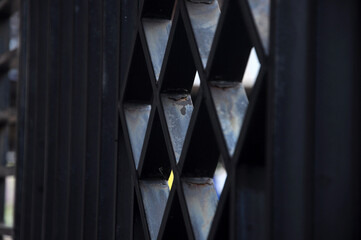 

profile and texture of an iron fence

