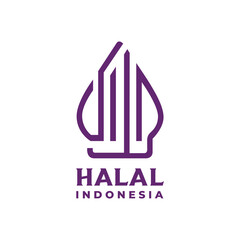 Free vector indonesian halal logo new branding 2022