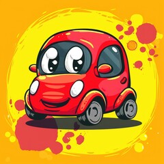 funny car character cartoon