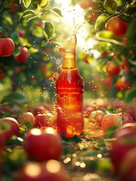 The image exudes the essence of nature's bounty and speaks to the health-conscious consumer, promising a drink that is both refreshing and wholesome
