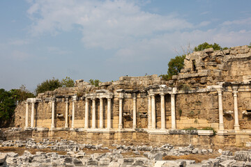 Ruins of ancient roman buildings in Antalya