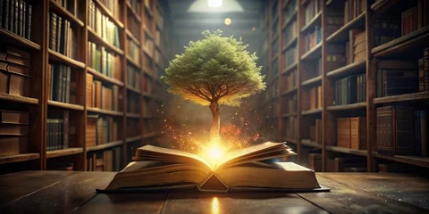 Tuinposter book, education, dream, growth, imagination, learning, library, page, wisdom, creativity, information, literature, magical, open, school, achievement, development, fantasy, inspiration, knowledge, lan © MD NAZMUL