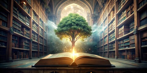 book, education, dream, growth, imagination, learning, library, page, wisdom, creativity, information, literature, magical, open, school, achievement, development, fantasy, inspiration, knowledge, lan - obrazy, fototapety, plakaty